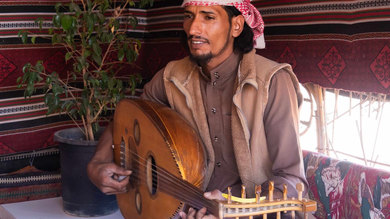 bedouin man playing music