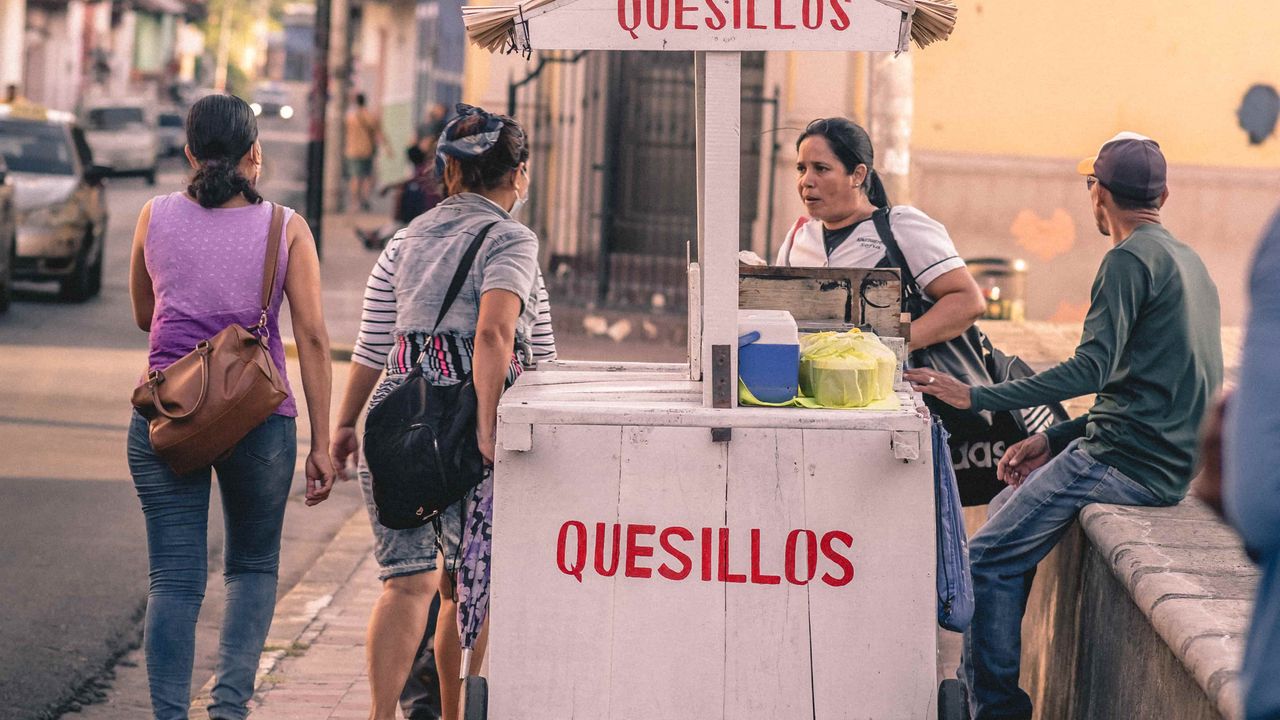 Street food shop in Granada, Nicaragua