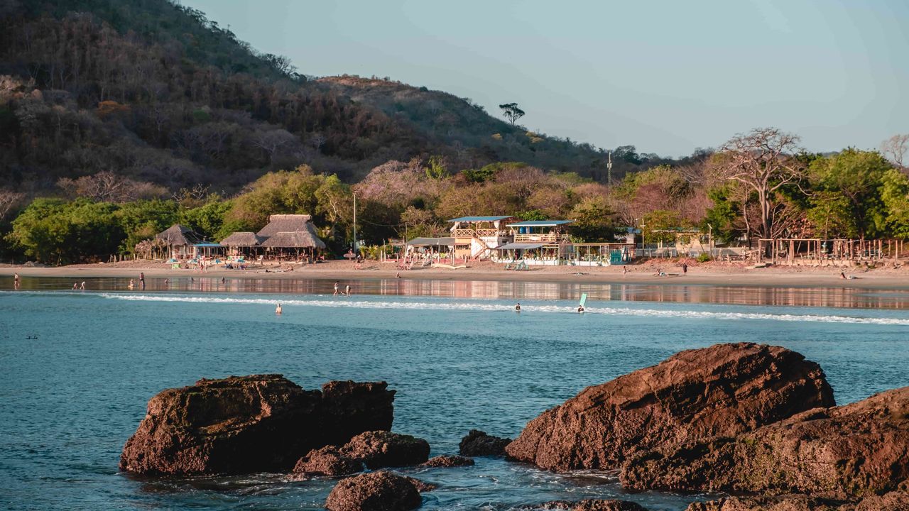 Remanso beach, view from the ocean on the beach