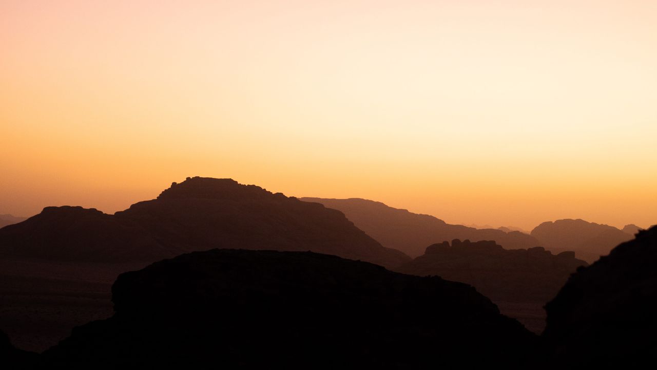 Sunset in the desert